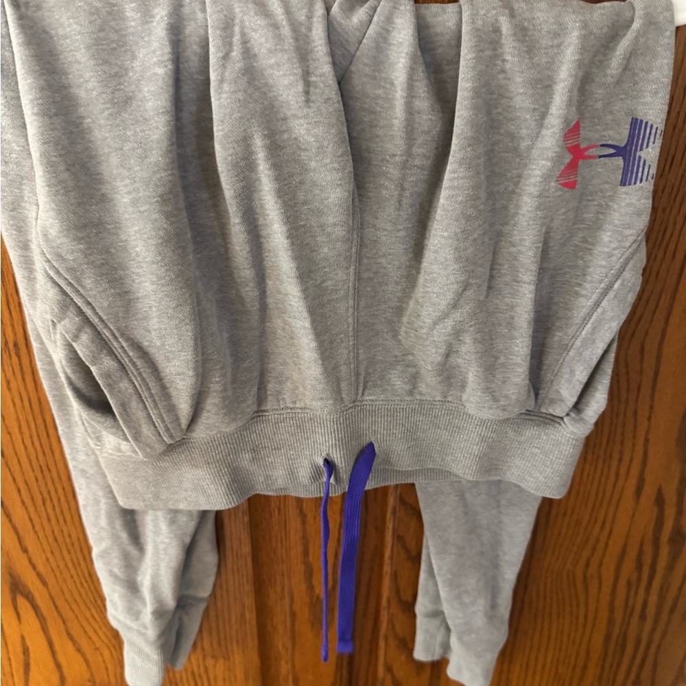 Under Armour Gray Fleece Joggers with Tapered Ankles